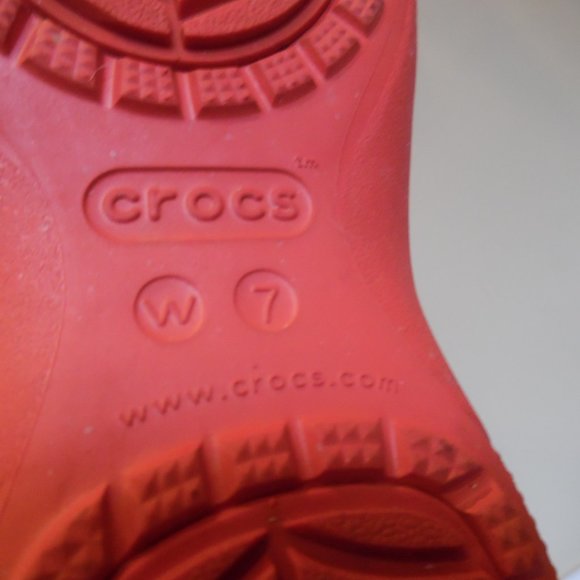 Crocs Womens Freesail Coral Red Lightweight Waterproof Lace Rain Boot Shoes - Picture 8 of 10